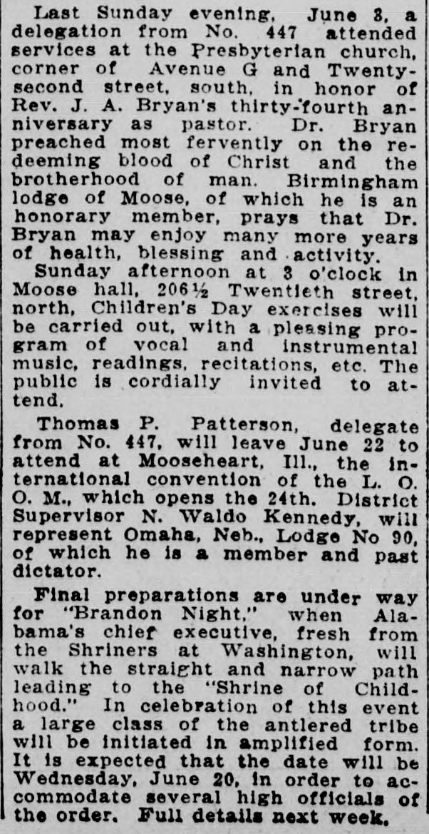 Moose Club Visit Third Presbyterian